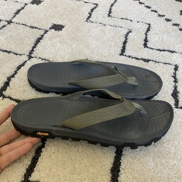 Merrell Lichen Breakwater Thong Flip Flops Sandals Green Size 13 J034357 Vibram - Picture 5 of 9